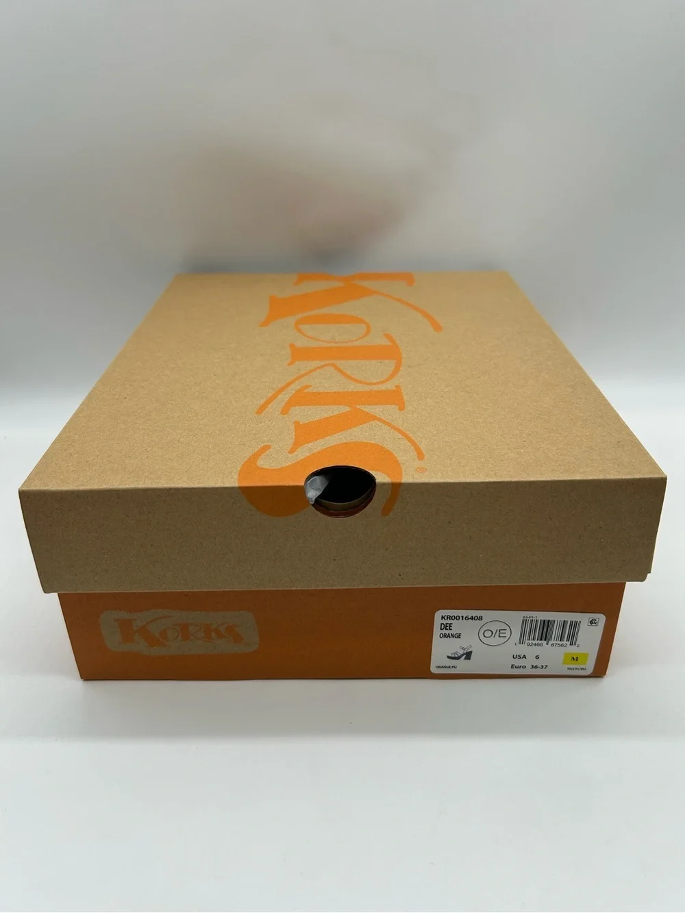 Korks Dee Orange Platform Sandals Size 6 Woven Block Heel Slingback NIB